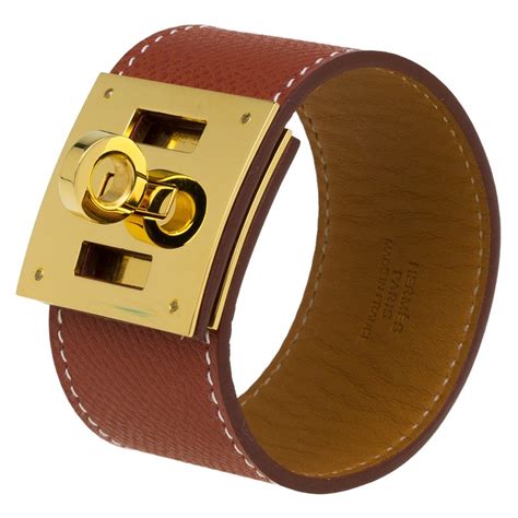 hermes bracelet leather and gold